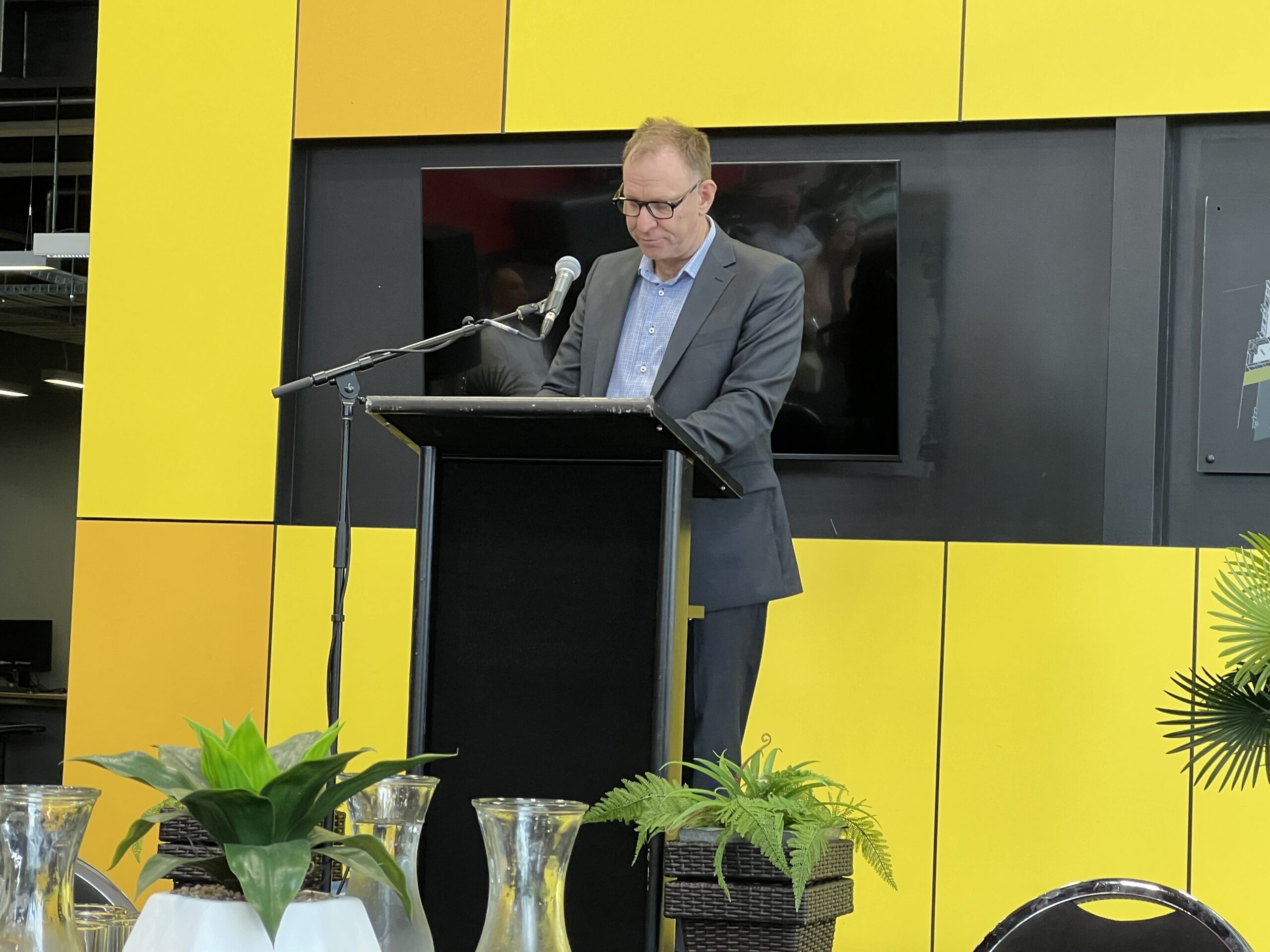 Trust Waikato Cheif Executive speaking at Te Kotahi Oranga opening.