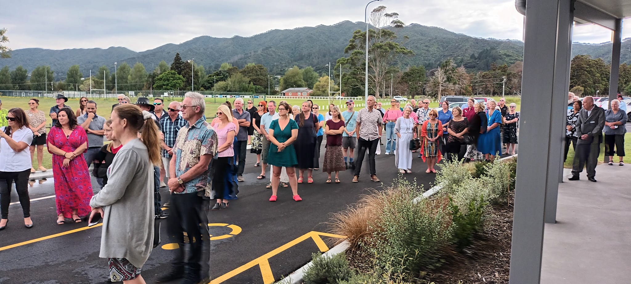 Crowd of attendees at the opening of Coromandel Independent Living Trust's Te Puutahi - The Hub