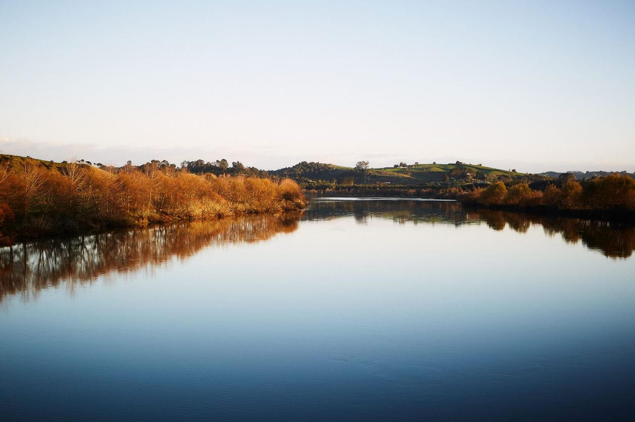 Waikato river and hills